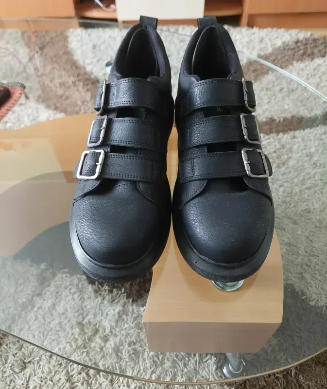 Pantofi casual bărbătești, cu catarame, mărimea 43, negru