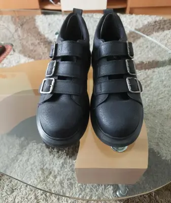 Pantofi casual bărbătești, cu catarame, mărimea 43, negru